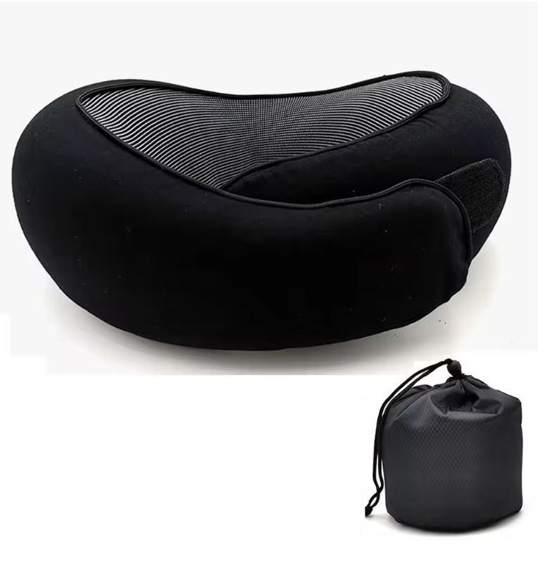 Travel Neck Pillow Memory Foam U-shaped Pillow Snail Style Travel Neck Support Portable Adjustable Soft Noon Break Sleep Pillows