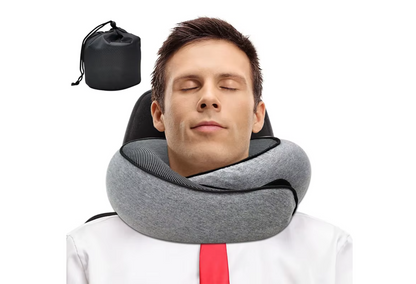 Travel Neck Pillow Memory Foam U-shaped Pillow Snail Style Travel Neck Support Portable Adjustable Soft Noon Break Sleep Pillows