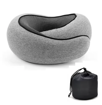 Travel Neck Pillow Memory Foam U-shaped Pillow Snail Style Travel Neck Support Portable Adjustable Soft Noon Break Sleep Pillows