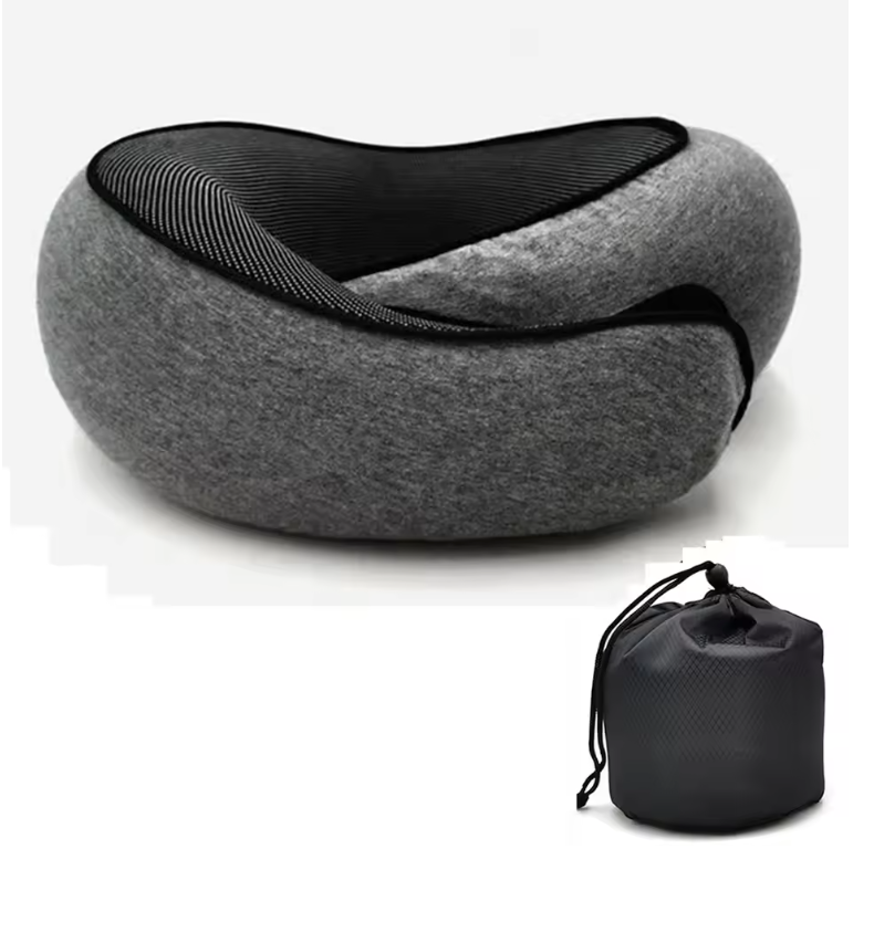 Travel Neck Pillow Memory Foam U-shaped Pillow Snail Style Travel Neck Support Portable Adjustable Soft Noon Break Sleep Pillows